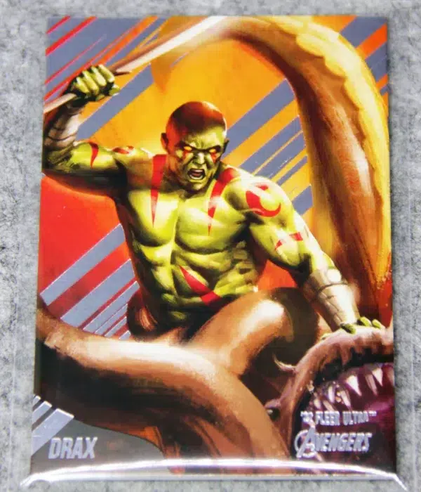 2022 Drax #18 Upper Deck Marvel Fleer Ultra Avengers Silver Foil - front
