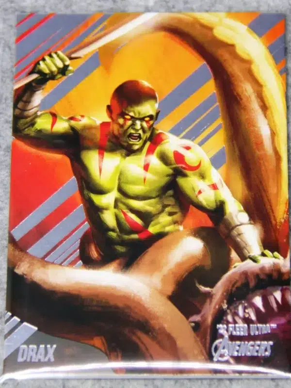 2022 Drax #18 Upper Deck Marvel Fleer Ultra Avengers Silver Foil - front