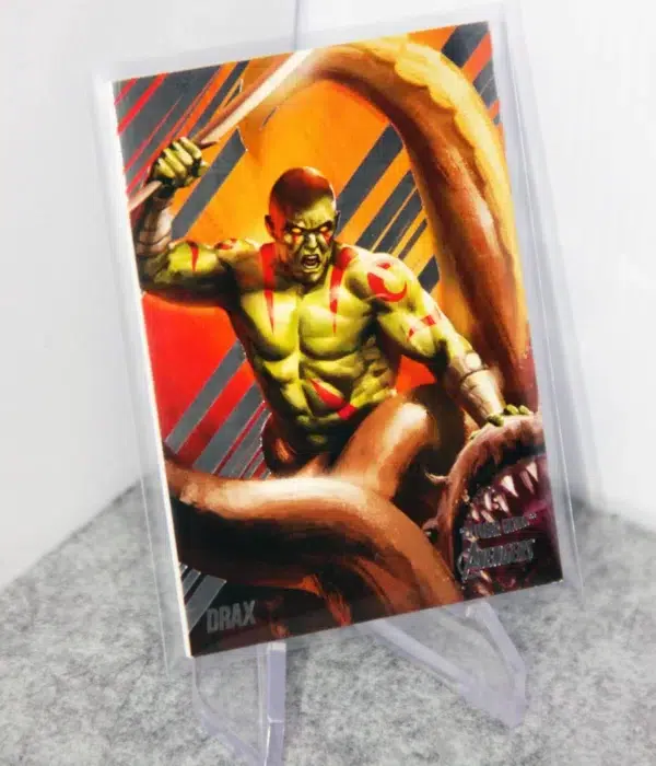 2022 Drax #18 Upper Deck Marvel Fleer Ultra Avengers Silver Foil - stand