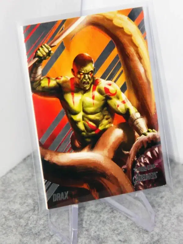 2022 Drax #18 Upper Deck Marvel Fleer Ultra Avengers Silver Foil - stand