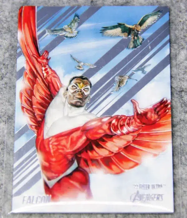 2022 Falcon #21 Upper Deck Marvel Fleer Ultra Avengers Silver Foil - front