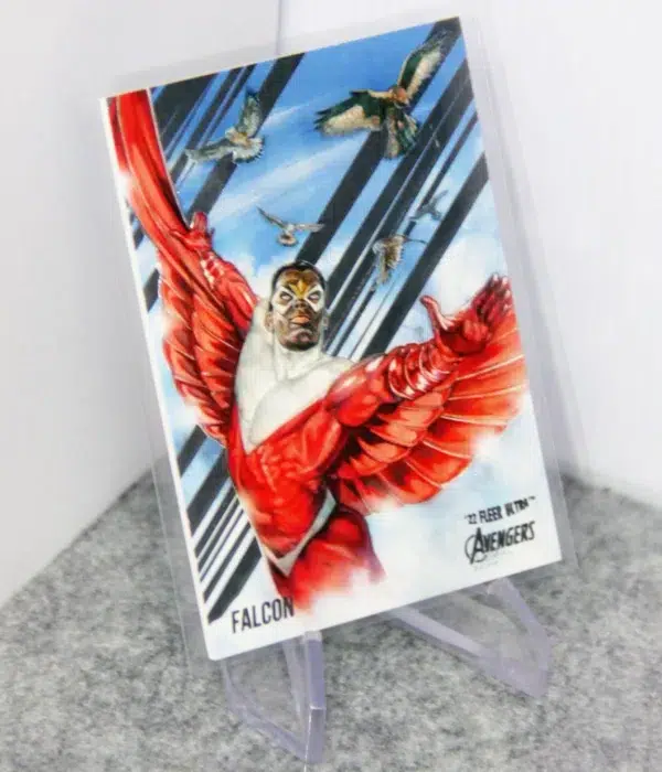 2022 Falcon #21 Upper Deck Marvel Fleer Ultra Avengers Silver Foil - stand