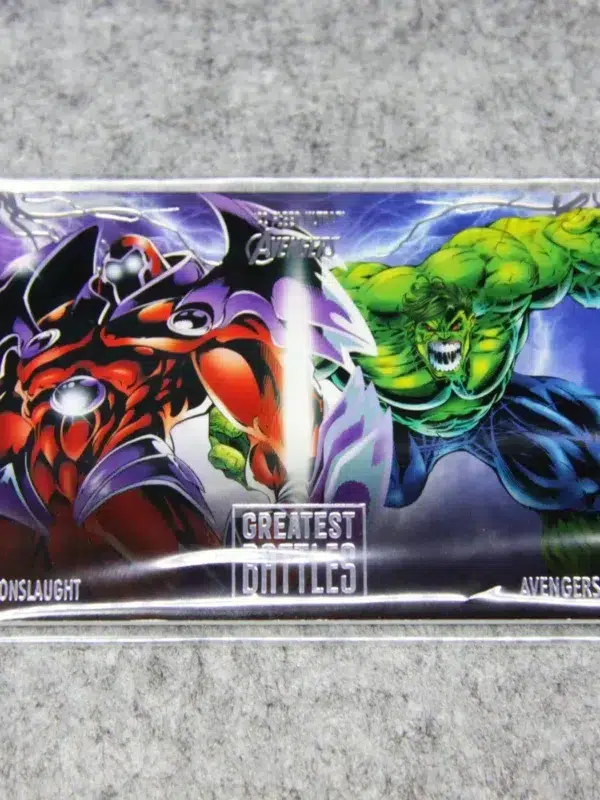 2022 Onslaught vs Avengers #EB-13 Upper Deck Marvel Fleer Ultra Avengers Greatest Battles Silver Foil - front