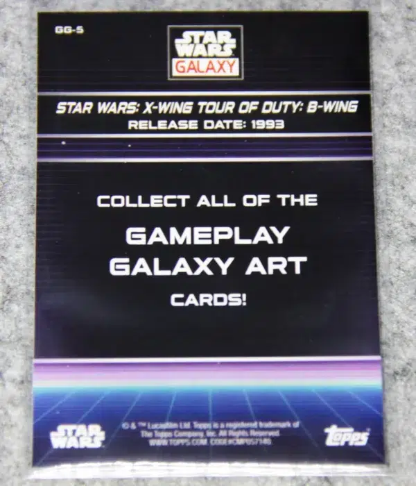 2023 B-Wing #GG-5 Topps Star Wars Galaxy X-Wing Tour Of Duty Gameplay Galaxy Art - back