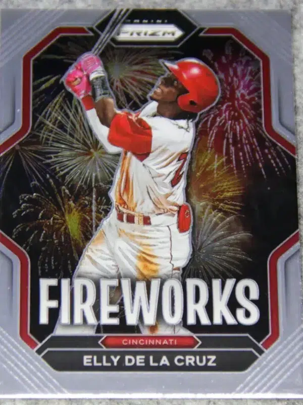 2023 Elly De La Cruz #F7 Panini Prizm Fireworks - front