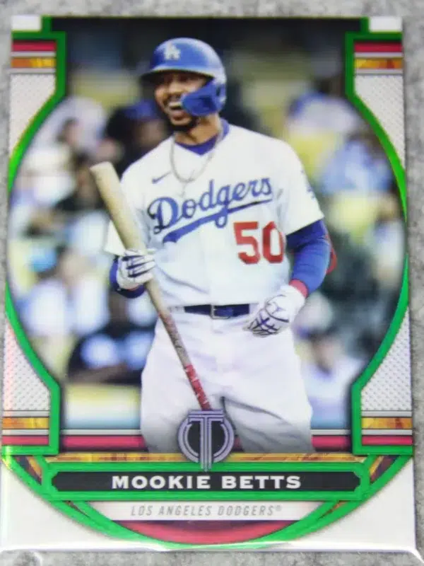 2023 Mookie Betts #45 Topps Tribute Green Parallel SN#65 - front