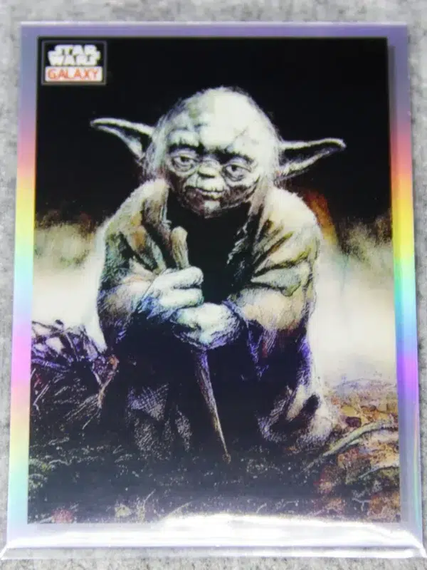 2023 Old Master Yoda #41 Topps Star Wars Galaxy Prism Refractor - front