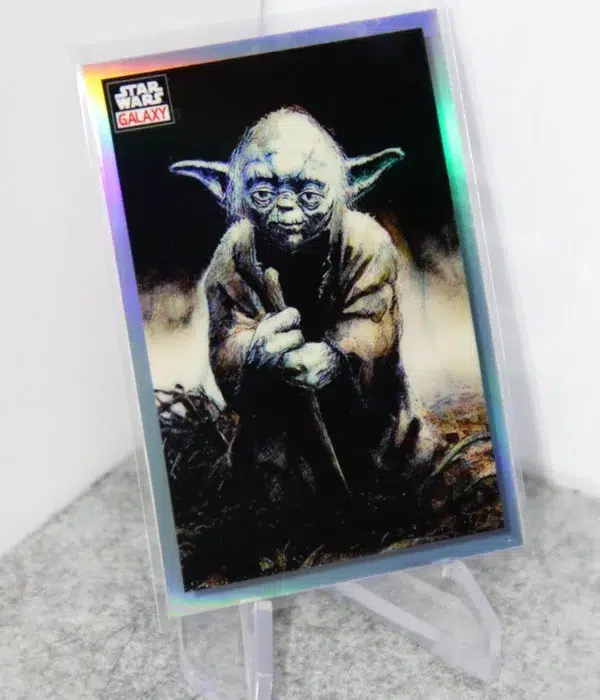 2023 Old Master Yoda #41 Topps Star Wars Galaxy Prism Refractor - stand