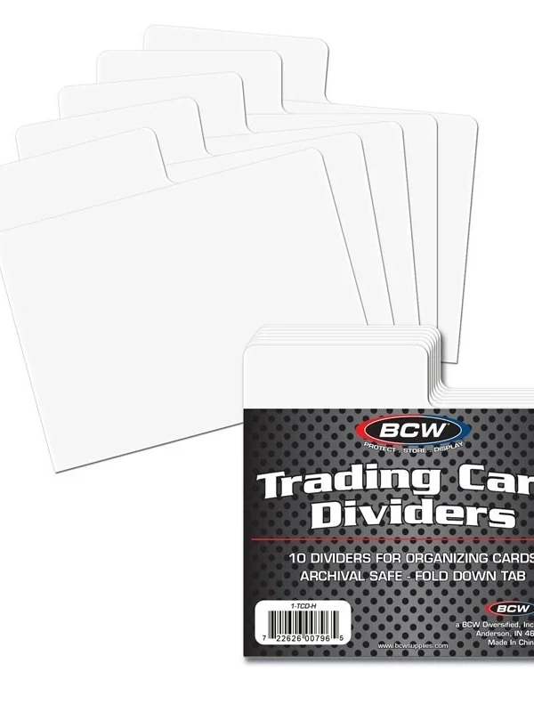 BCW Trading Card Dividers Horizontal - supplier