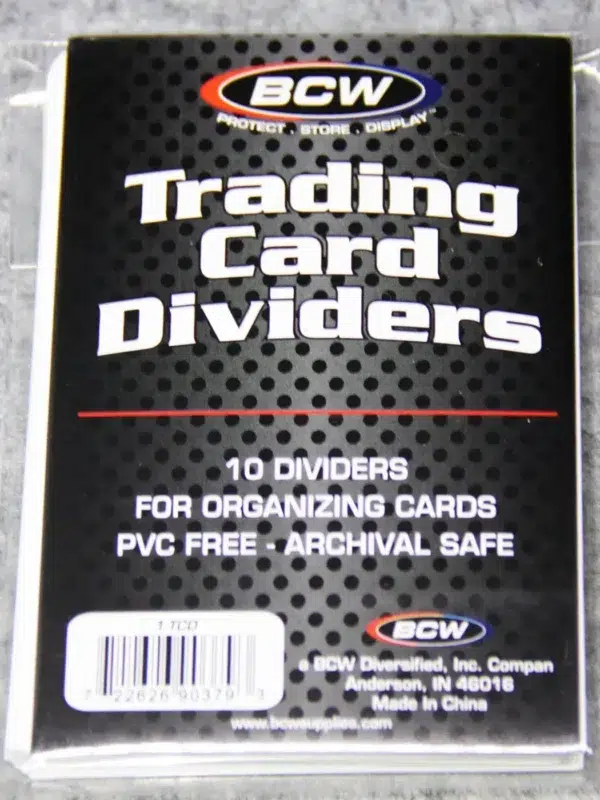 BCW Trading Card Dividers - front