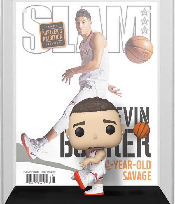Funko POP! Devin Booker #17 Phoenix Suns NBA Slam Magazine Cover + Vinyl Figure - box