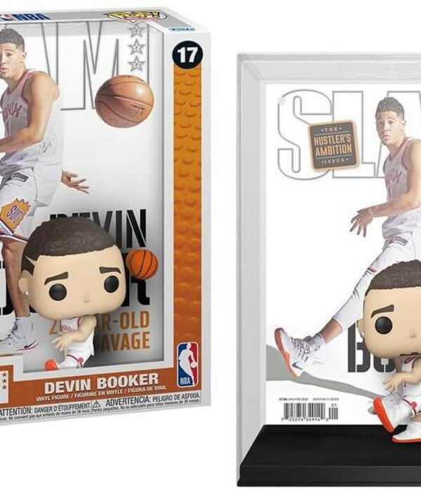 Funko POP! Devin Booker #17 Phoenix Suns NBA Slam Magazine Cover + Vinyl Figure - overview