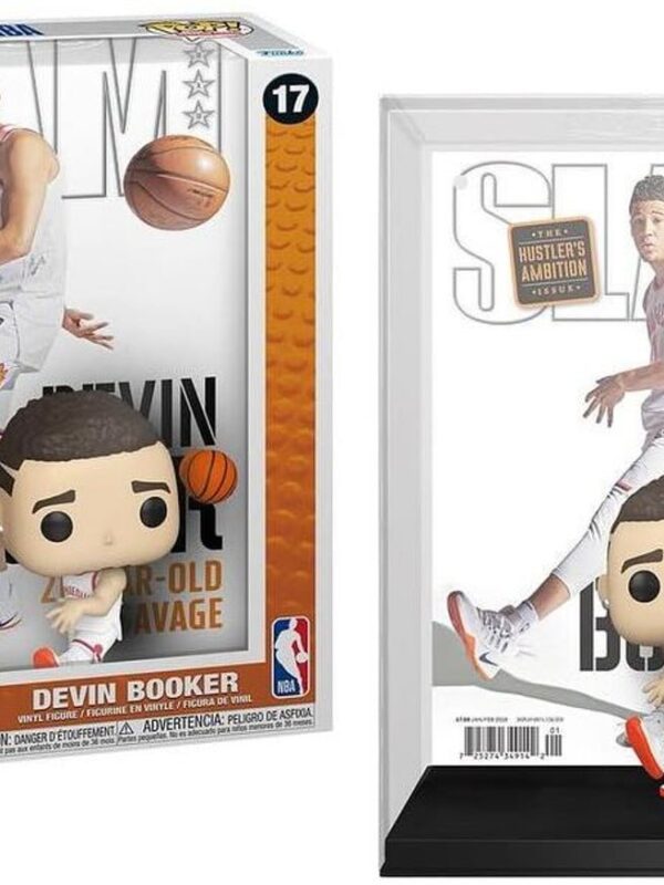 Funko POP! Devin Booker #17 Phoenix Suns NBA Slam Magazine Cover + Vinyl Figure - overview