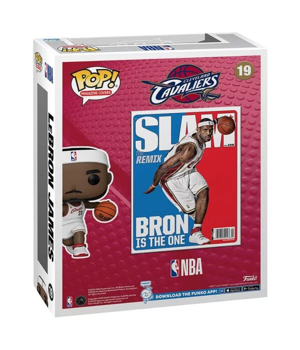 Funko POP! Lebron James #19 Cleveland Cavaliers NBA Slam Magazine Cover + Vinyl Figure - back