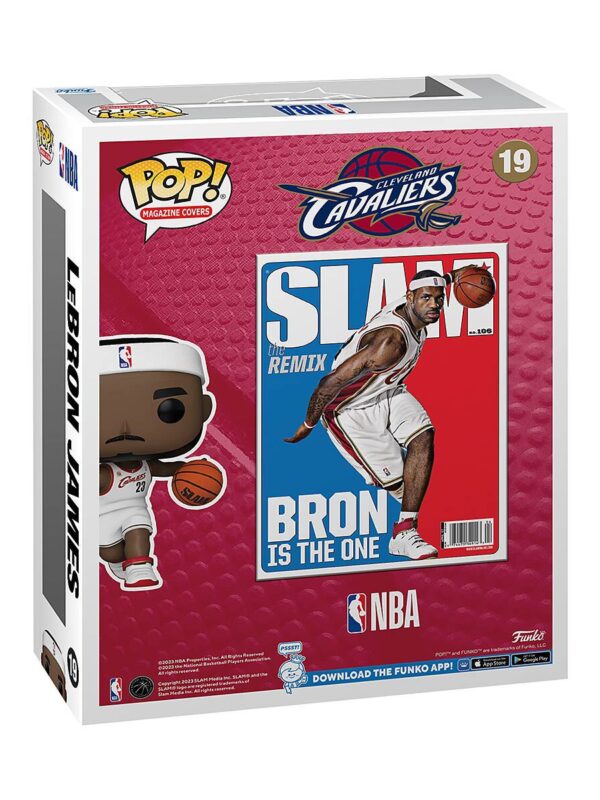 Funko POP! Lebron James #19 Cleveland Cavaliers NBA Slam Magazine Cover + Vinyl Figure - back