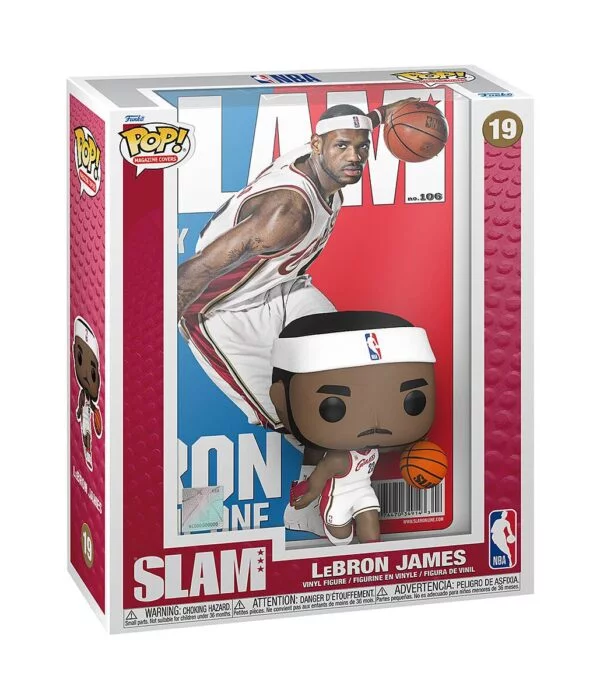 Funko POP! Lebron James #19 Cleveland Cavaliers NBA Slam Magazine Cover + Vinyl Figure - front