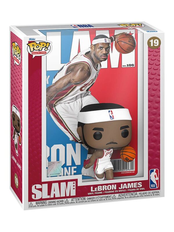 Funko POP! Lebron James #19 Cleveland Cavaliers NBA Slam Magazine Cover + Vinyl Figure - front