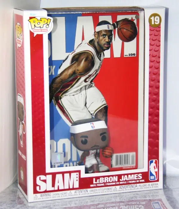 Funko POP! Lebron James #19 Cleveland Cavaliers NBA Slam Magazine Cover - stand