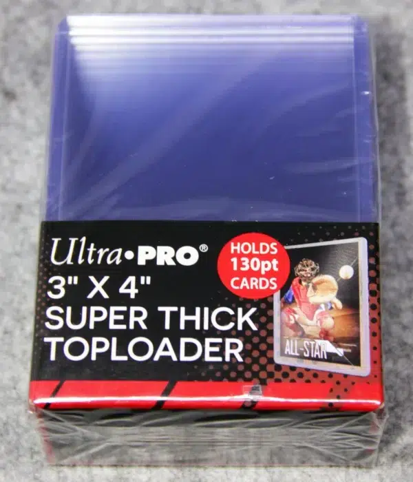 Ultra PRO Clear Super Think Toploaders 3 x 4 130pt - front