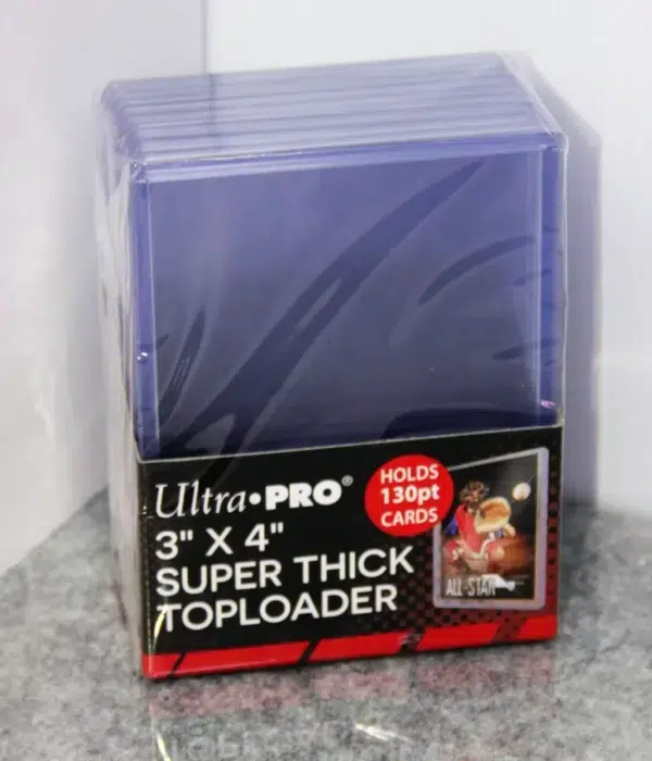 Ultra PRO Clear Super Think Toploaders 3 x 4 130pt - stand