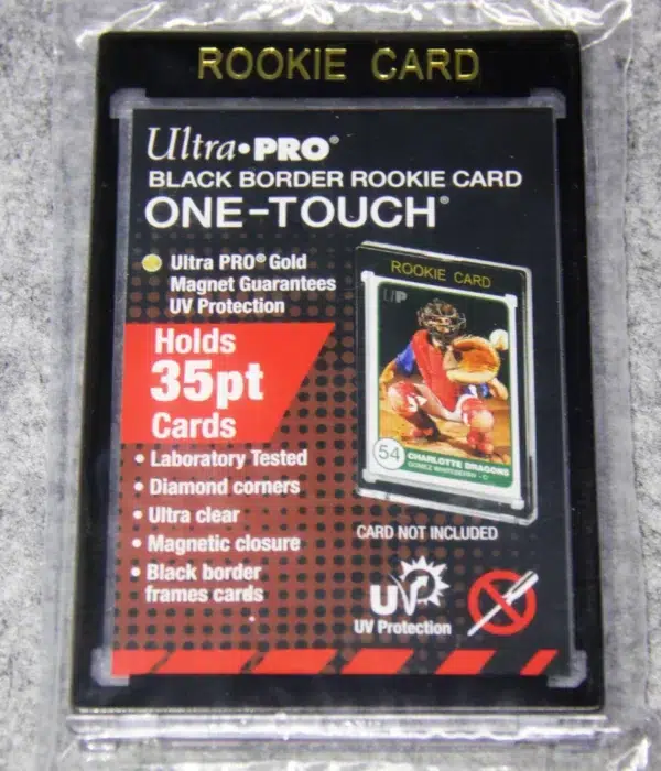 Ultra PRO One-Touch Magnetic Holder 35pt Black Border Rookie Gold - front