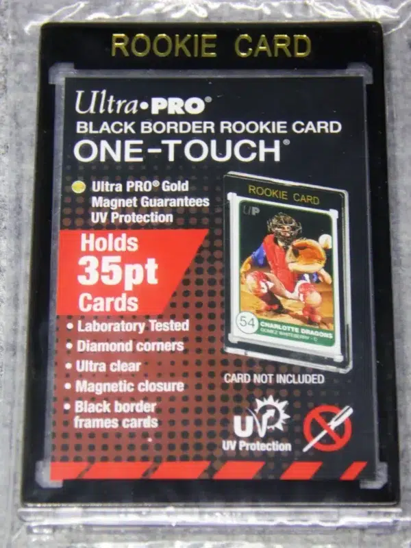 Ultra PRO One-Touch Magnetic Holder 35pt Black Border Rookie Gold - front