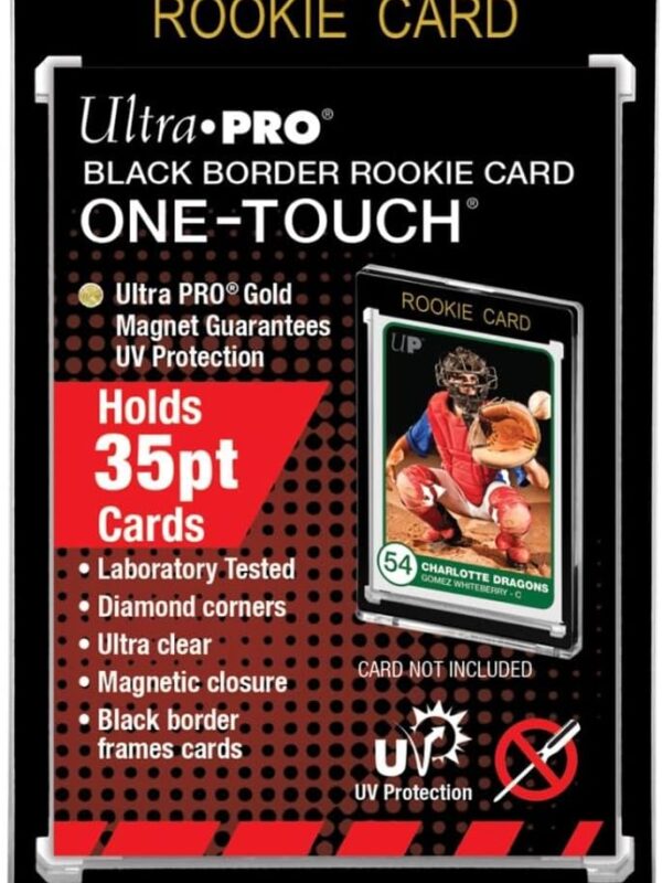 Ultra PRO One-Touch Magnetic Holder 35pt Black Border Rookie Gold - supplier