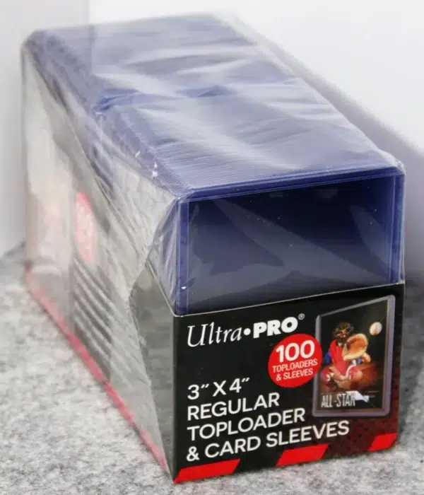 Ultra PRO Regular Toploaders 3 x 4 35pt & Card Sleeves Combo - stand