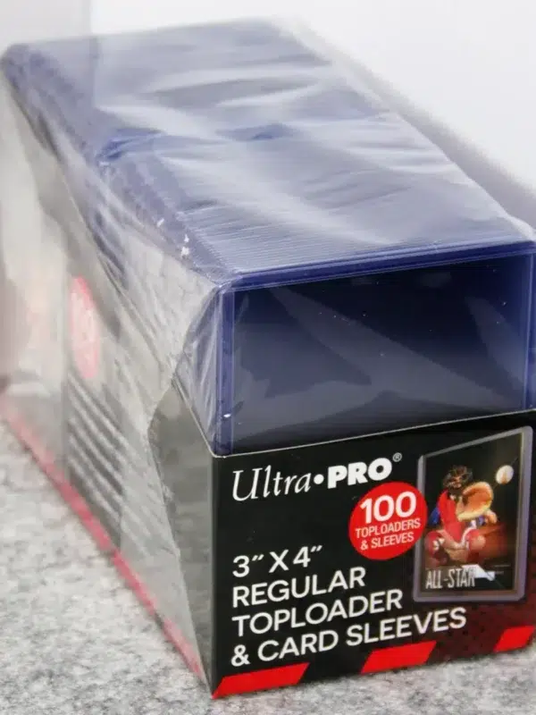 Ultra PRO Regular Toploaders 3 x 4 35pt & Card Sleeves Combo - stand