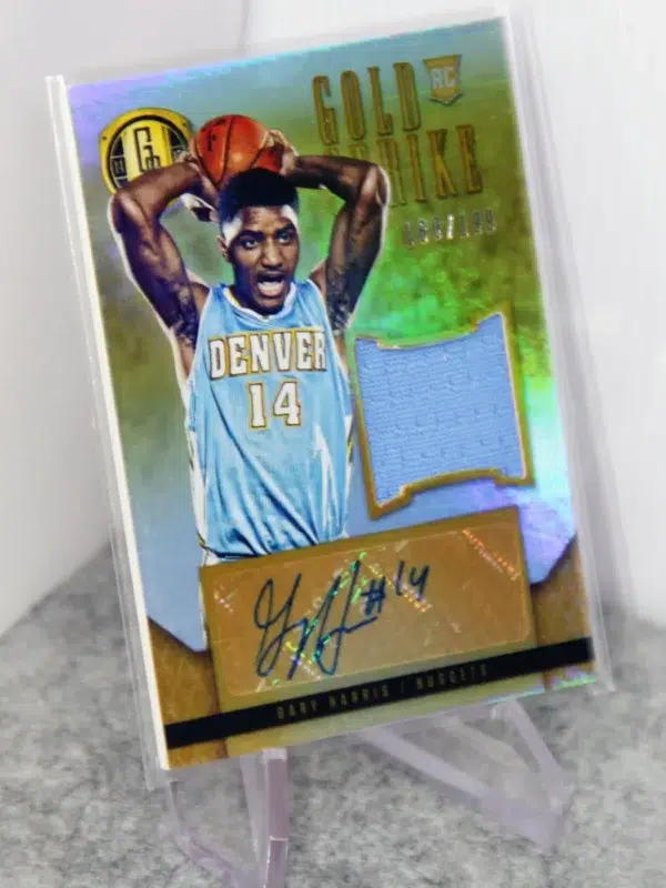 2014-15 Gary Harris #31 Panini Gold Standard Gold Strike Auto RC SN#180 - stand