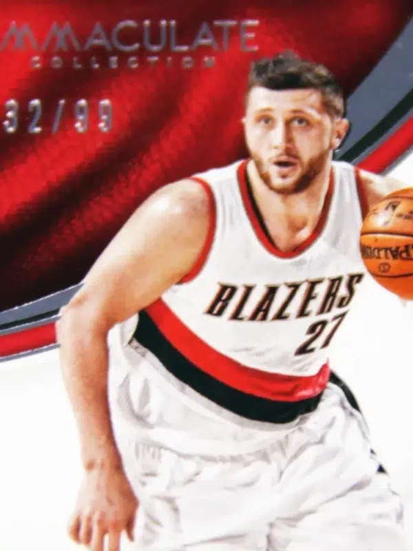 2016-17 Jusuf Nurkic #53 Panini Immaculate Collection SN#32 - detail