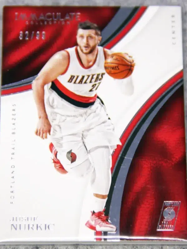 2016-17 Jusuf Nurkic #53 Panini Immaculate Collection SN#32 - front