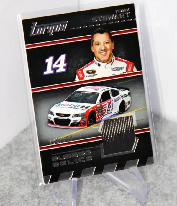 2016 Tony Stewart #RR-TS Panini Nascar Torque Rubber Relics SN#199 - stand
