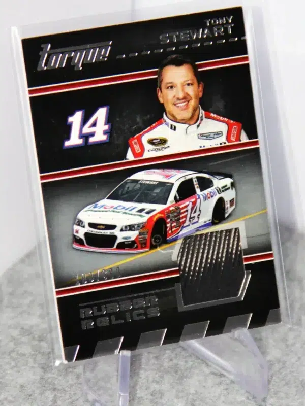 2016 Tony Stewart #RR-TS Panini Nascar Torque Rubber Relics SN#199 - stand
