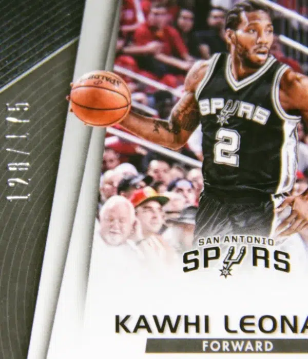 2017-18 Kawhi Leonard #293 Panini Prizm Fast Break Blue Prizm SN#123 PSA 9 MT - detail