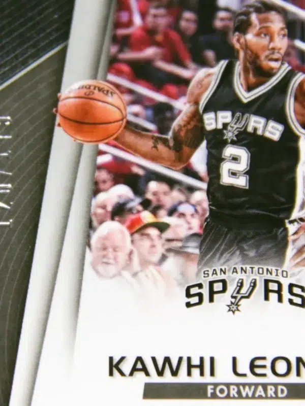 2017-18 Kawhi Leonard #293 Panini Prizm Fast Break Blue Prizm SN#123 PSA 9 MT - detail