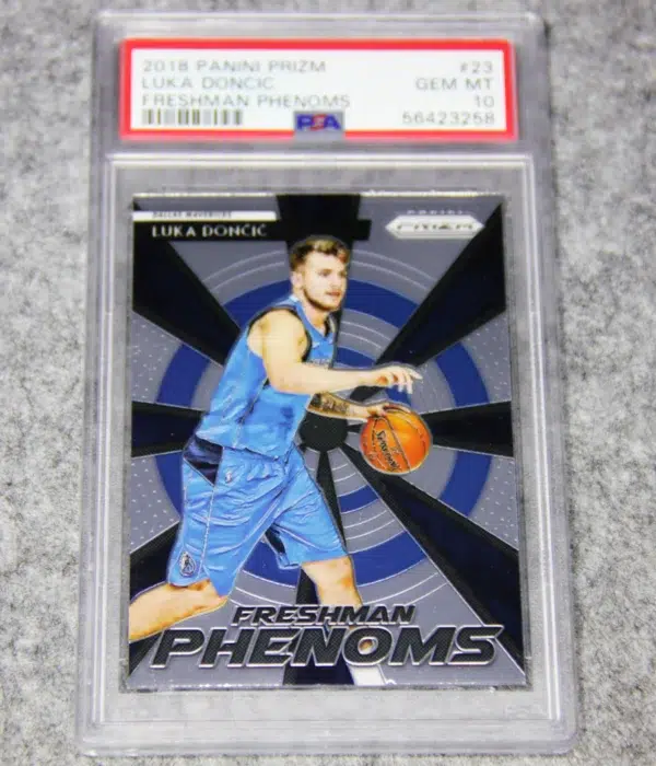 2018-19 Luka Doncic #23 Panini Prizm Freshman Phenoms Rookie PSA 10 GEM MT - front