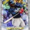 2018 Ozzie Albies #ROYF-OA Topps Bowman Chrome Rookie Of The Year Favorites Mojo RC - front