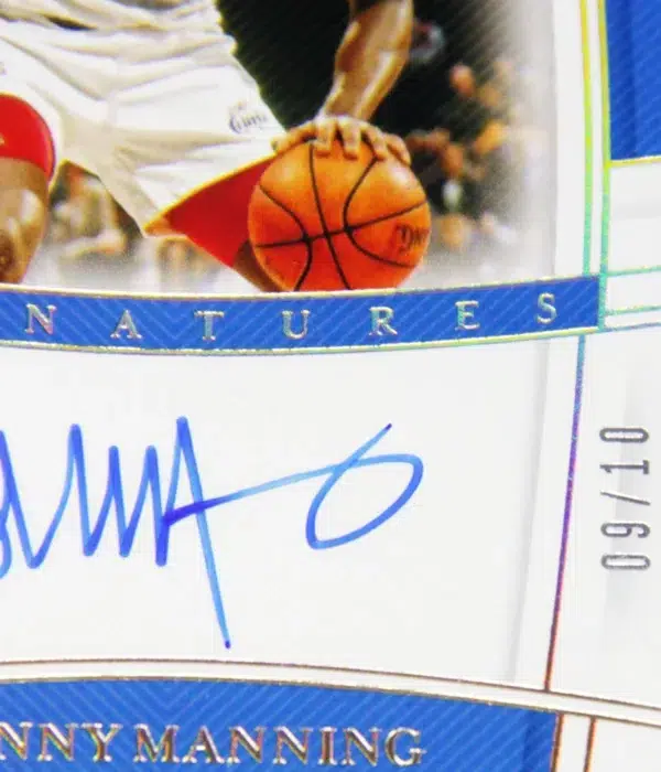 2019-20 Danny Manning #S-DMG Panini National Treasures Signatures Gold SN#9 - detail