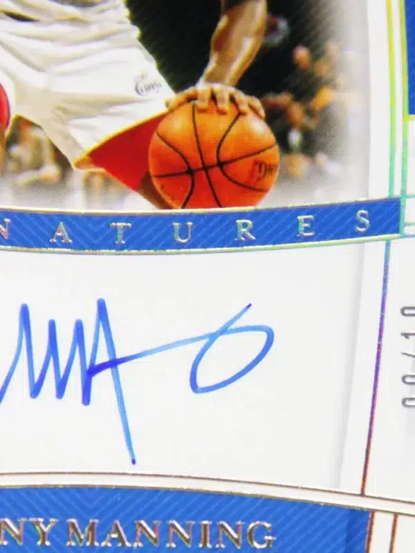 2019-20 Danny Manning #S-DMG Panini National Treasures Signatures Gold SN#9 - detail