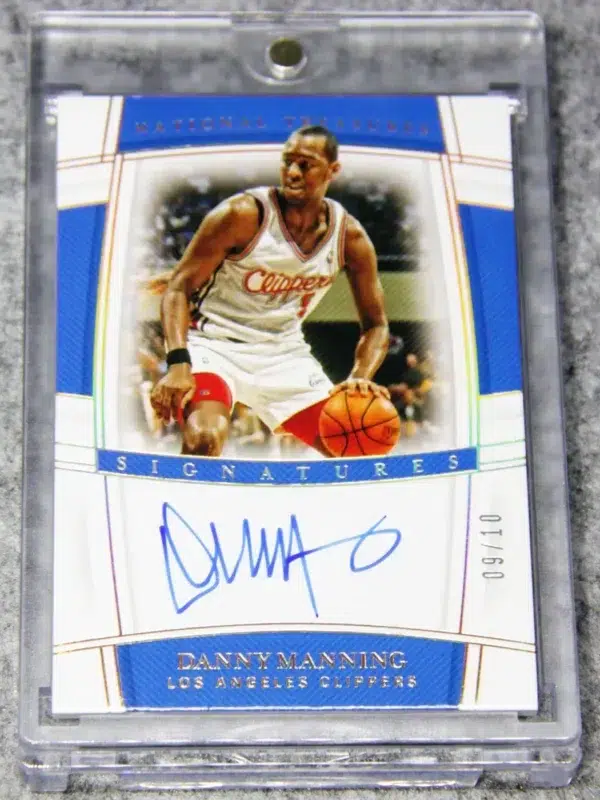 2019-20 Danny Manning #S-DMG Panini National Treasures Signatures Gold SN#9 - front