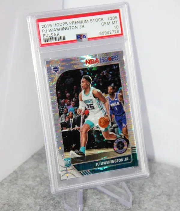 2019-20 PJ Washington Jr #209 Panini NBA Hoops Premium Stock Pulsar PSA 10 GEM MT - stand