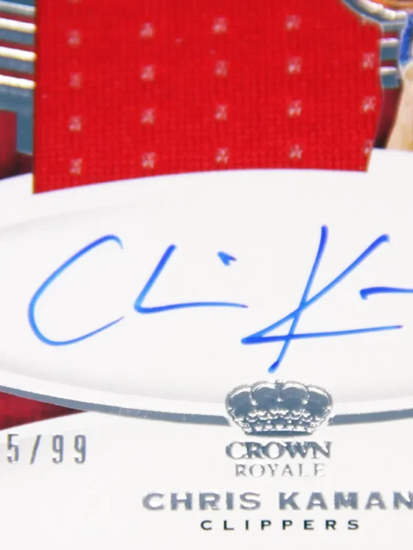 2020-21 Chris Kaman #SL-CKM Panini Crown Royal Silhouettes Auto SN#75 - detail