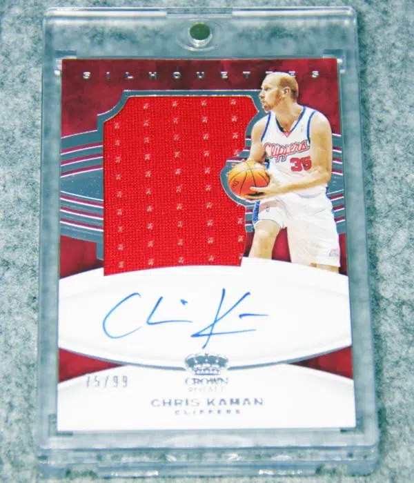 2020-21 Chris Kaman #SL-CKM Panini Crown Royal Silhouettes Auto SN#75 - front