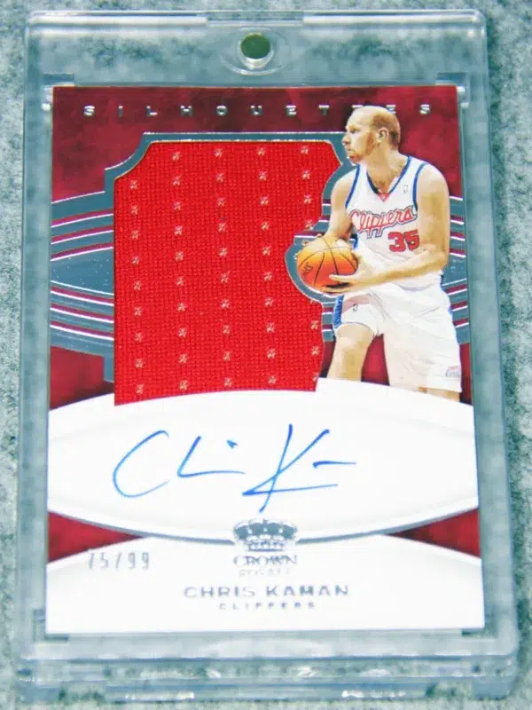 2020-21 Chris Kaman #SL-CKM Panini Crown Royal Silhouettes Auto SN#75 - front
