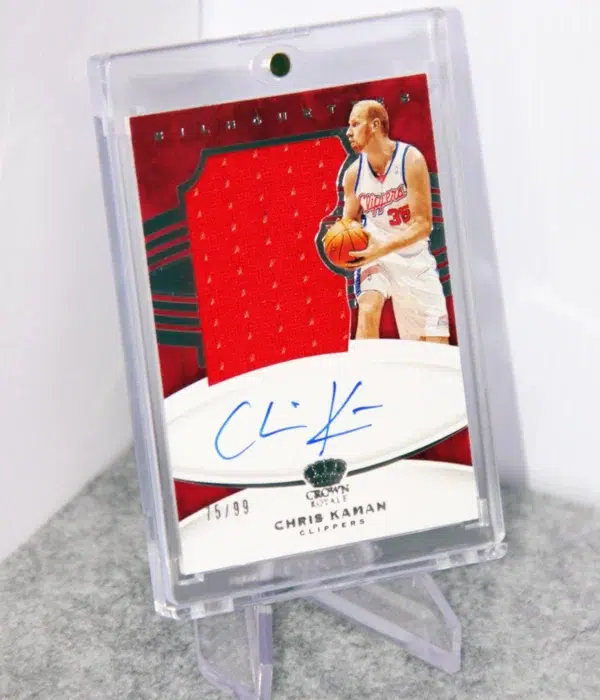2020-21 Chris Kaman #SL-CKM Panini Crown Royal Silhouettes Auto SN#75 - stand