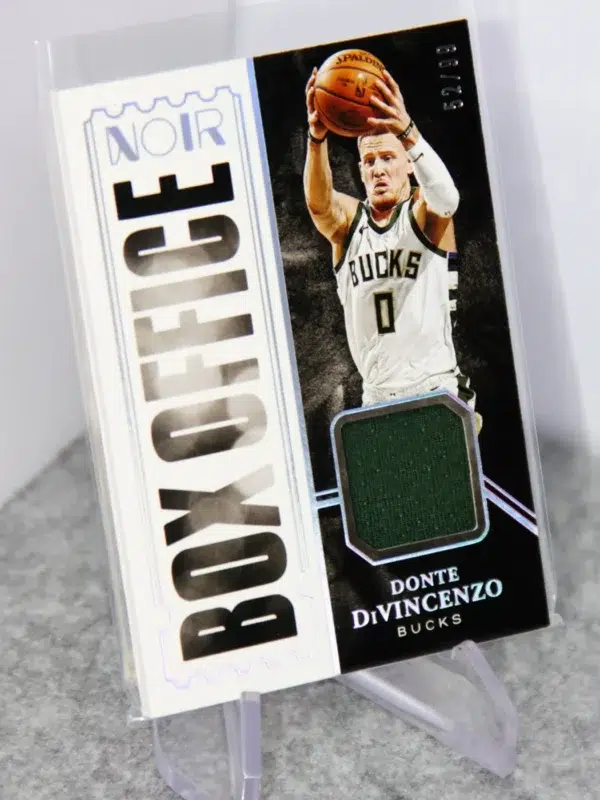 2020-21 Donte DiVincenzo #BOM-DDV Panini Noir Box Office Memorabilia SN#52 - stand