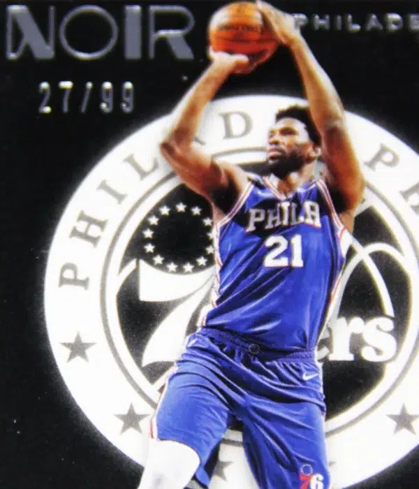 2020-21 Joel Embiid #103 Panini Noir Icon Edition SN#27 - detail