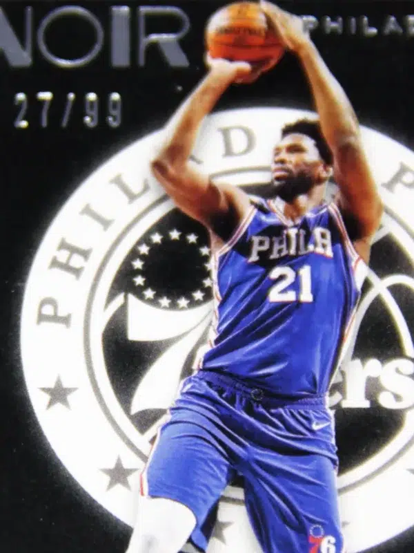 2020-21 Joel Embiid #103 Panini Noir Icon Edition SN#27 - detail