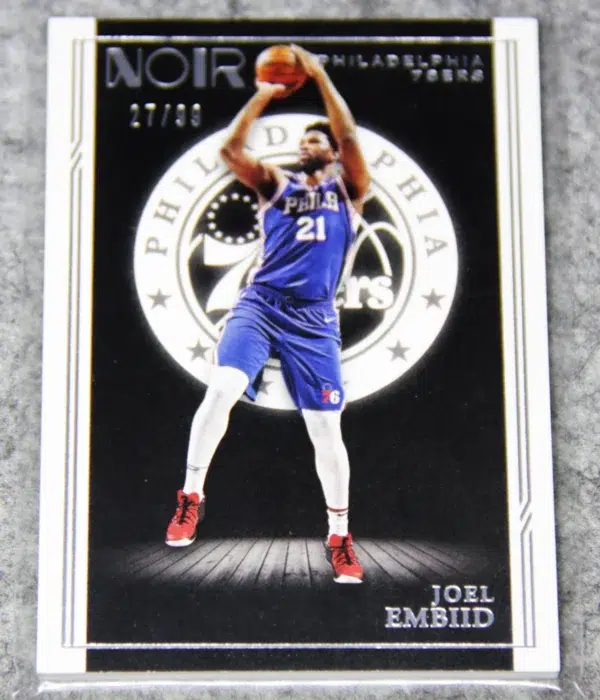 2020-21 Joel Embiid #103 Panini Noir Icon Edition SN#27 - front
